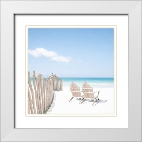 Zen No. 1 White Modern Wood Framed Art Print with Double Matting by Bay, Noah