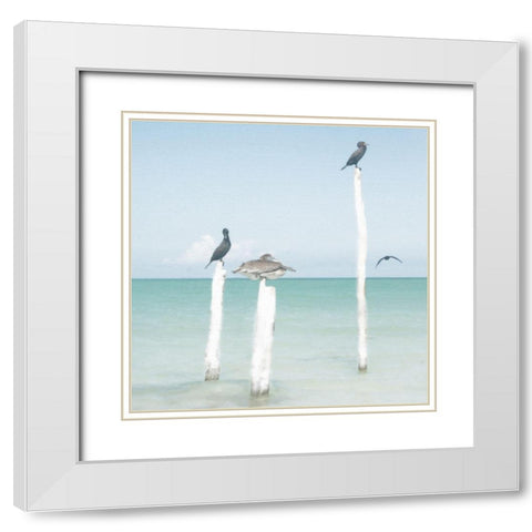 Sentries White Modern Wood Framed Art Print with Double Matting by Bay, Noah