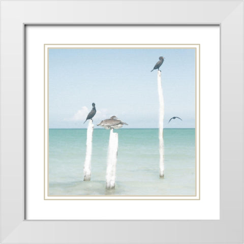 Sentries White Modern Wood Framed Art Print with Double Matting by Bay, Noah