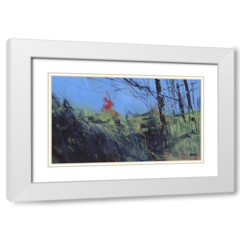 Hillside Clearing White Modern Wood Framed Art Print with Double Matting by Bailey, Paul