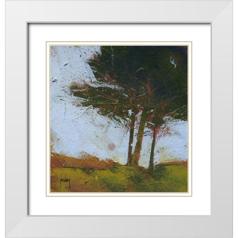 Tair Coeden White Modern Wood Framed Art Print with Double Matting by Bailey, Paul