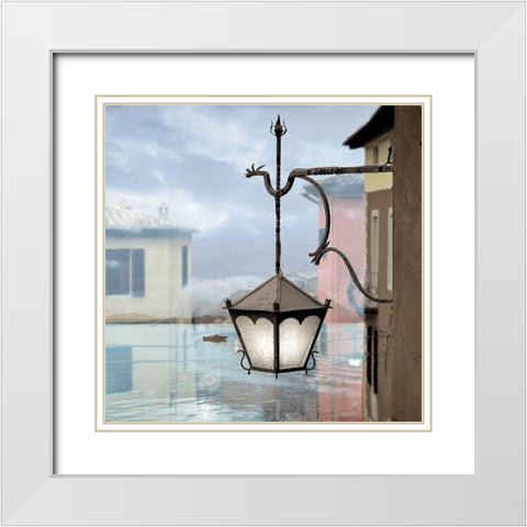 Baveno Lake Vista 1 White Modern Wood Framed Art Print with Double Matting by Blaustein, Alan