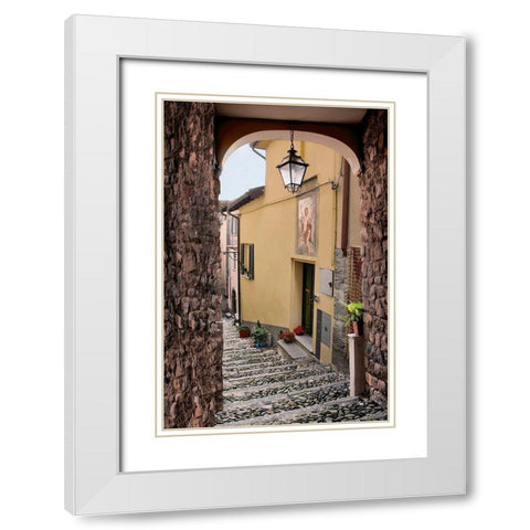Rezzonico Arc 1 White Modern Wood Framed Art Print with Double Matting by Blaustein, Alan