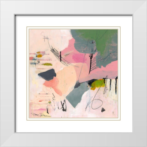Sylvan Zephyr No. 1 White Modern Wood Framed Art Print with Double Matting by Beer, Pamela K.