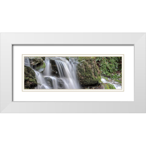 Canyon Falls No. 10 White Modern Wood Framed Art Print with Double Matting by Blaustein, Alan