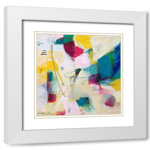 Oide 3 White Modern Wood Framed Art Print with Double Matting by Beer, Pamela K.