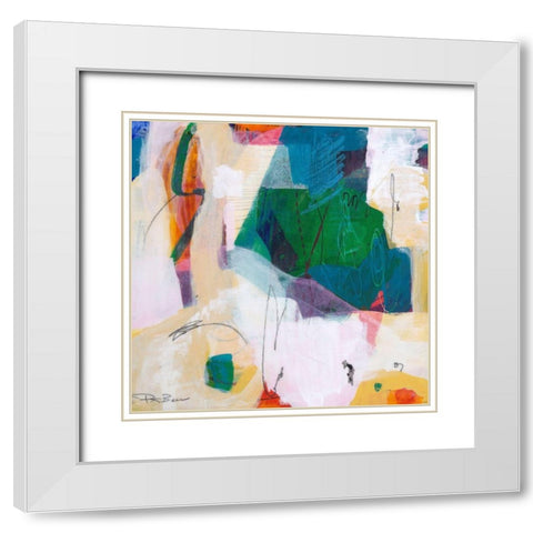 Oide 4 White Modern Wood Framed Art Print with Double Matting by Beer, Pamela K.