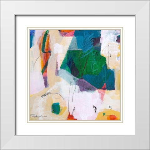 Oide 4 White Modern Wood Framed Art Print with Double Matting by Beer, Pamela K.