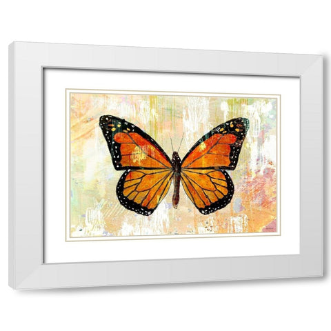 Monarch No. 1.0 White Modern Wood Framed Art Print with Double Matting by Baran, John