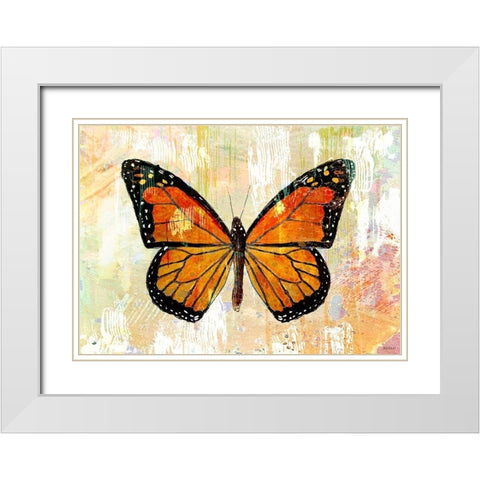 Monarch No. 1.0 White Modern Wood Framed Art Print with Double Matting by Baran, John