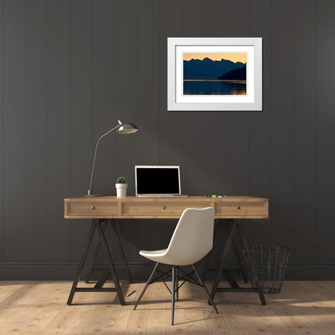 Peaceful Majesty White Modern Wood Framed Art Print with Double Matting by Burdick, Chuck