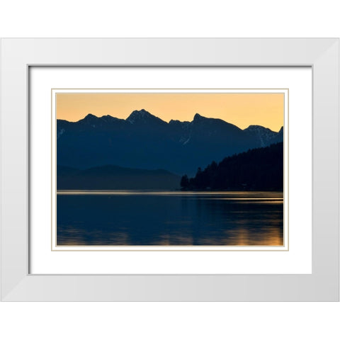 Peaceful Majesty White Modern Wood Framed Art Print with Double Matting by Burdick, Chuck