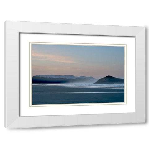 Morning Mist White Modern Wood Framed Art Print with Double Matting by Burdick, Chuck
