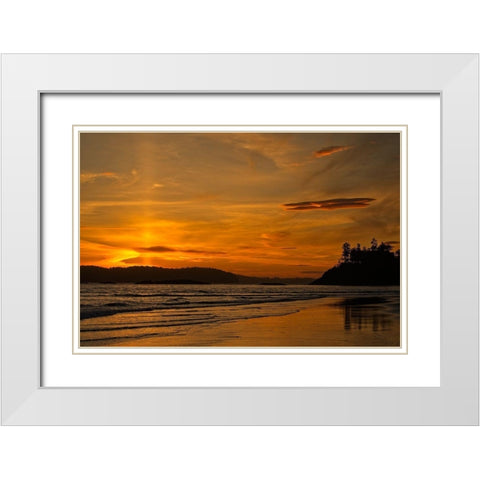 Radiance White Modern Wood Framed Art Print with Double Matting by Burdick, Chuck