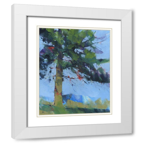 Gilfach Pine White Modern Wood Framed Art Print with Double Matting by Bailey, Paul