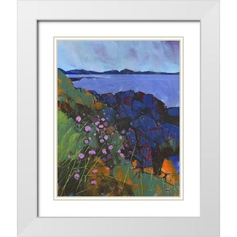 Llyn Rocks White Modern Wood Framed Art Print with Double Matting by Bailey, Paul