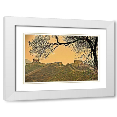 Ancient Walls White Modern Wood Framed Art Print with Double Matting by Burdick, Chuck