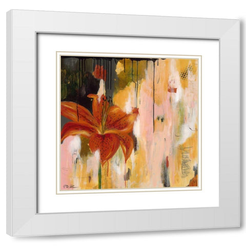 Stargazing White Modern Wood Framed Art Print with Double Matting by Beer, Pamela K.