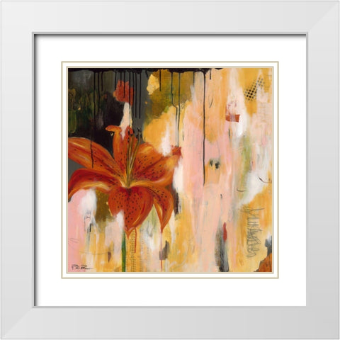 Stargazing White Modern Wood Framed Art Print with Double Matting by Beer, Pamela K.