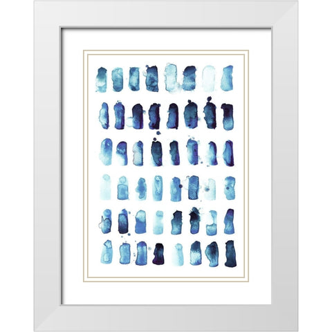 Summer Sky White Modern Wood Framed Art Print with Double Matting by Binkin, Lesia