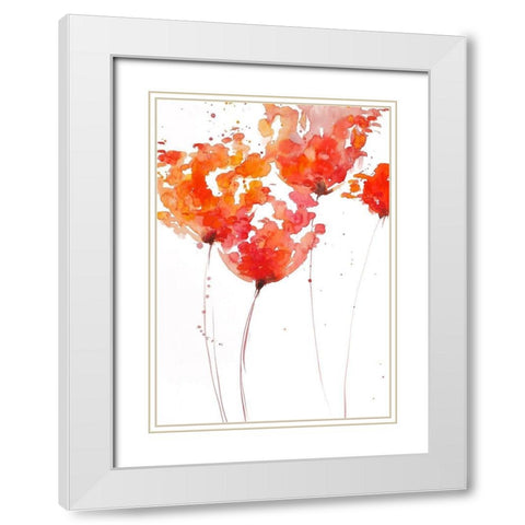 Tangerine Tango 1 White Modern Wood Framed Art Print with Double Matting by Binkin, Lesia