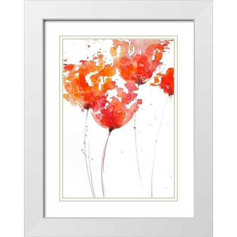 Tangerine Tango 1 White Modern Wood Framed Art Print with Double Matting by Binkin, Lesia