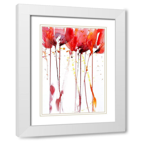 Tangerine Tango 2 White Modern Wood Framed Art Print with Double Matting by Binkin, Lesia