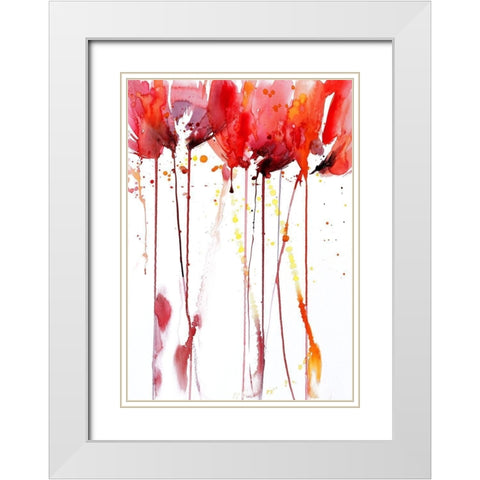 Tangerine Tango 2 White Modern Wood Framed Art Print with Double Matting by Binkin, Lesia