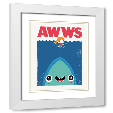 Awws White Modern Wood Framed Art Print with Double Matting by Buxton, Michael