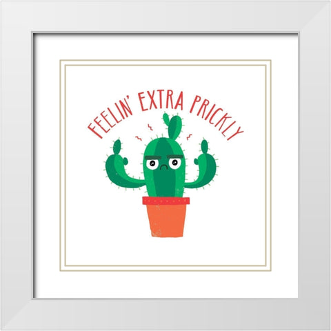 Extra Prickly White Modern Wood Framed Art Print with Double Matting by Buxton, Michael