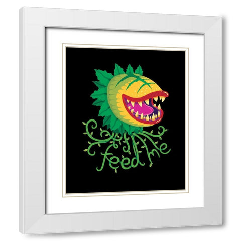 Feed Me White Modern Wood Framed Art Print with Double Matting by Buxton, Michael