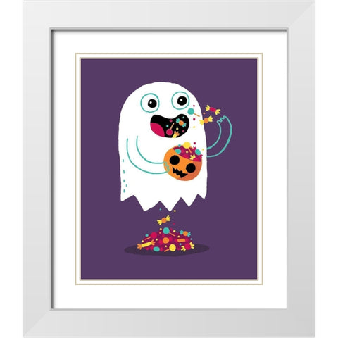 Ghost Candy White Modern Wood Framed Art Print with Double Matting by Buxton, Michael