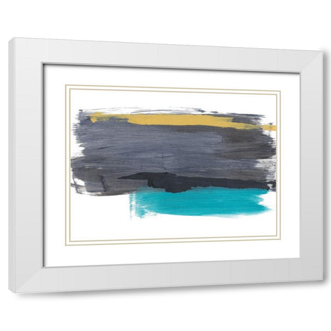 Construct White Modern Wood Framed Art Print with Double Matting by Baker, Bronwyn