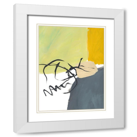 Odyssey White Modern Wood Framed Art Print with Double Matting by Baker, Bronwyn