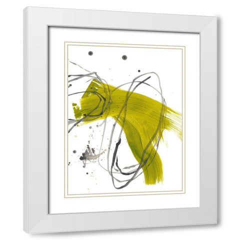 Citron Fusion No. 2 White Modern Wood Framed Art Print with Double Matting by Baker, Bronwyn