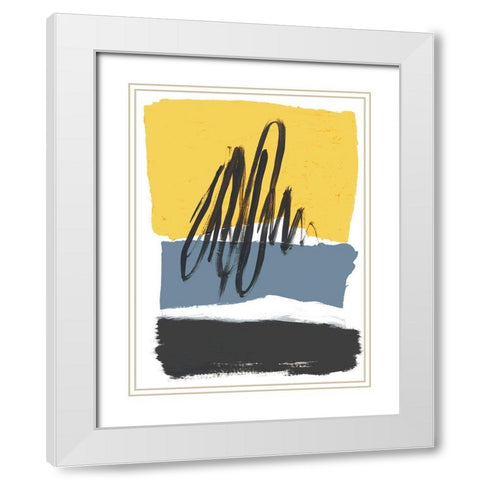 Every Which Way No. 1 White Modern Wood Framed Art Print with Double Matting by Baker, Bronwyn