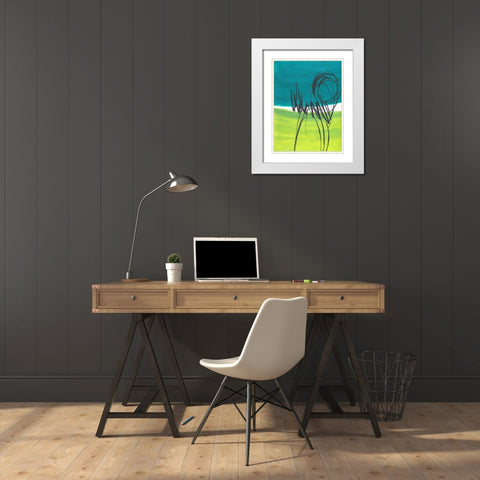 Every Which Way No. 2 White Modern Wood Framed Art Print with Double Matting by Baker, Bronwyn