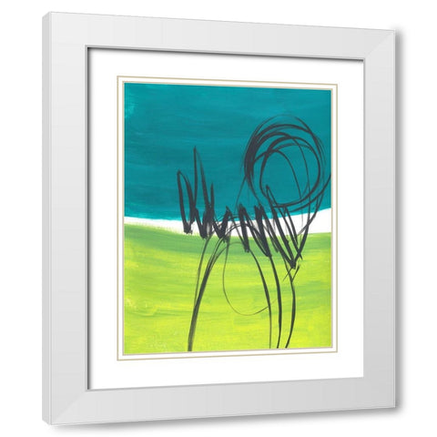 Every Which Way No. 2 White Modern Wood Framed Art Print with Double Matting by Baker, Bronwyn