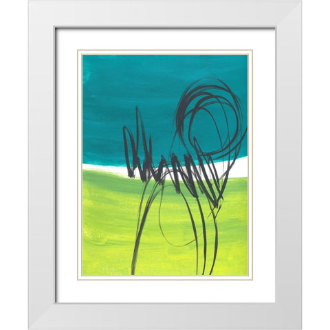 Every Which Way No. 2 White Modern Wood Framed Art Print with Double Matting by Baker, Bronwyn