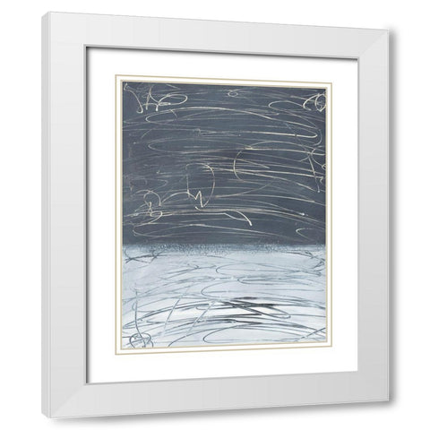 Night Returns White Modern Wood Framed Art Print with Double Matting by Baker, Bronwyn