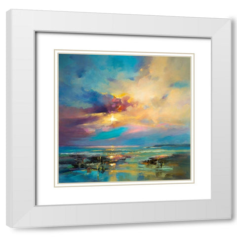 Before Nightfall White Modern Wood Framed Art Print with Double Matting by Bruniany, Kasia