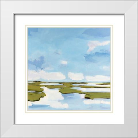 Clouds Illusion White Modern Wood Framed Art Print with Double Matting by Burggraaf, Stella