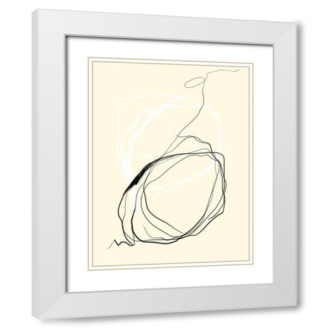 Threaded No. 2 White Modern Wood Framed Art Print with Double Matting by Baker, Bronwyn