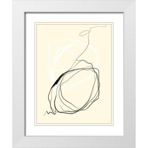 Threaded No. 2 White Modern Wood Framed Art Print with Double Matting by Baker, Bronwyn
