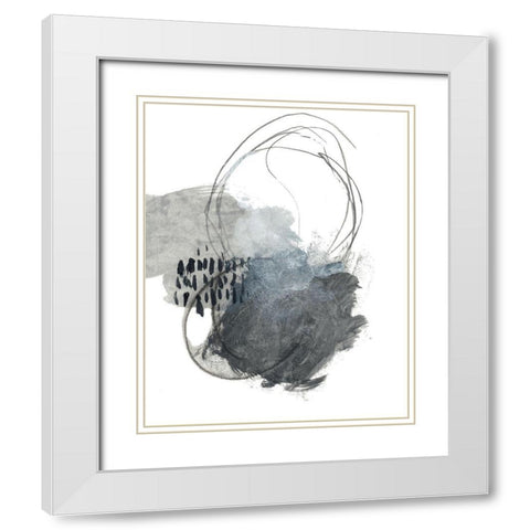In Grays No. 3 White Modern Wood Framed Art Print with Double Matting by Baker, Bronwyn