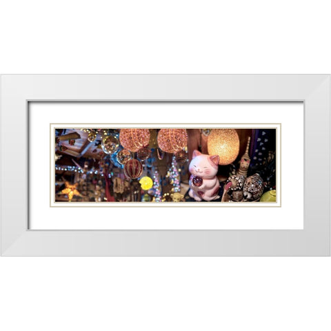 Nagano Cafe 15 White Modern Wood Framed Art Print with Double Matting by Blaustein, Alan