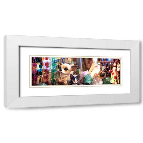 Nagano Cafe 12 White Modern Wood Framed Art Print with Double Matting by Blaustein, Alan