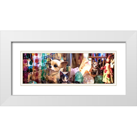 Nagano Cafe 12 White Modern Wood Framed Art Print with Double Matting by Blaustein, Alan