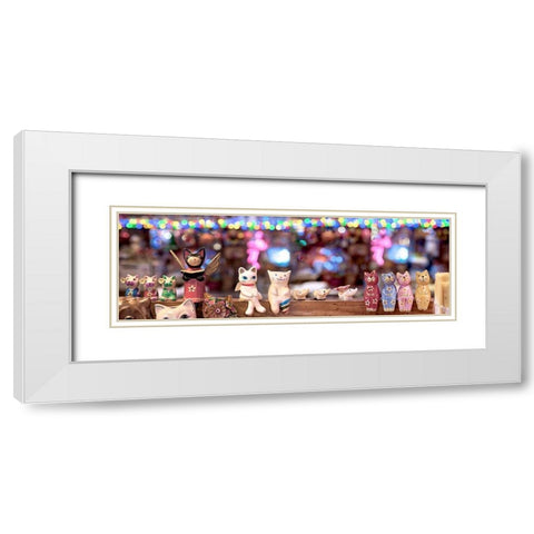 Nagano Cafe 6 White Modern Wood Framed Art Print with Double Matting by Blaustein, Alan