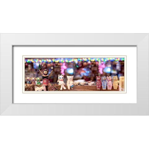 Nagano Cafe 6 White Modern Wood Framed Art Print with Double Matting by Blaustein, Alan